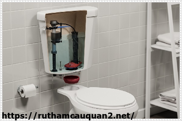 Gioăng cao su hỏng khiến bồn cầu bị cạn nước