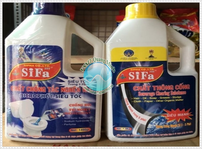 Sử dụng hóa chất, vi sinh vật để thông tắc đường ống